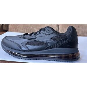 Tredsafe Trevor O2 Air Mens Black Leather Slip Resistant Sneaker Shoes SZ 9‎ NEW